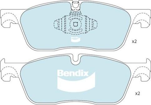 Bendix-AU DB2511 EURO+ - Bremžu uzliku kompl., Disku bremzes autodraugiem.lv