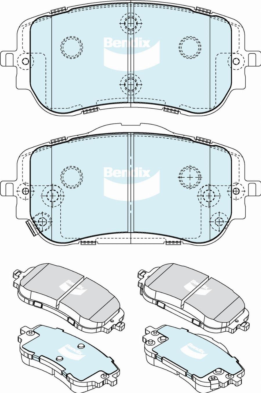 Bendix-AU DB2668 4WD - Bremžu uzliku kompl., Disku bremzes autodraugiem.lv