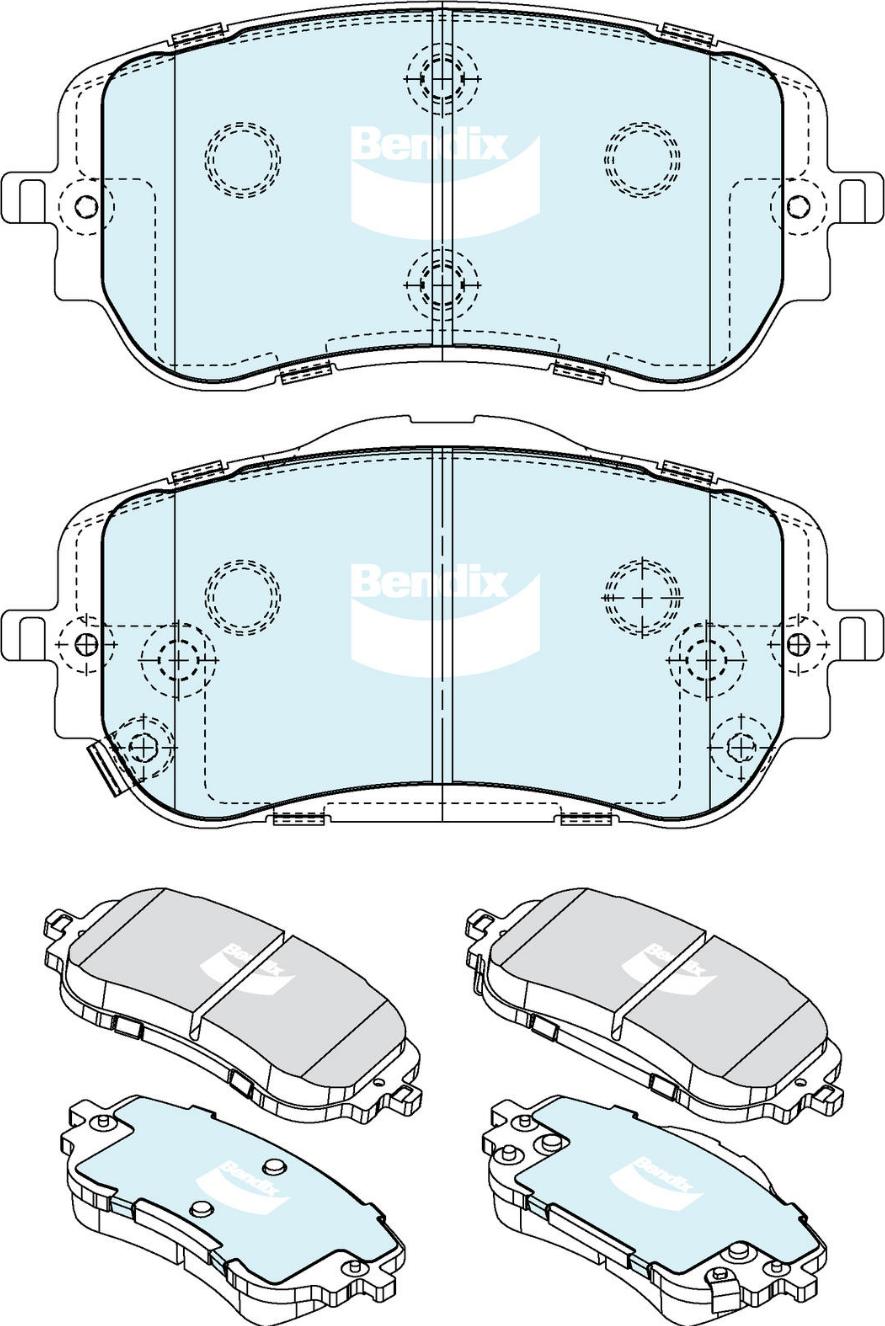 Bendix-AU DB2668 GCT - Bremžu uzliku kompl., Disku bremzes autodraugiem.lv