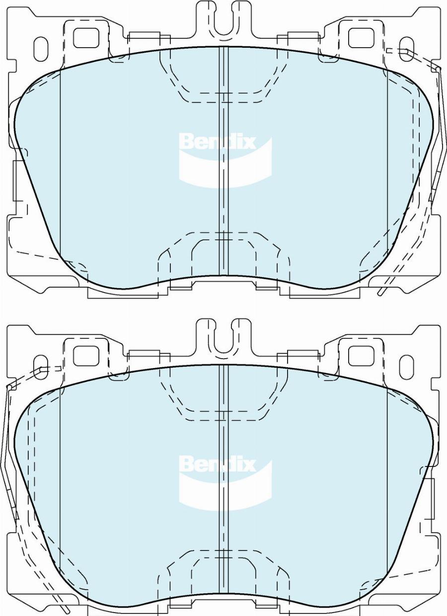 Bendix-AU DB2620 EURO+ - Bremžu uzliku kompl., Disku bremzes autodraugiem.lv