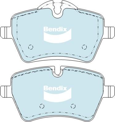 Bendix-AU DB2052 HD - Bremžu uzliku kompl., Disku bremzes autodraugiem.lv