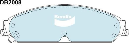 Bendix-AU DB2008 GCT - Bremžu uzliku kompl., Disku bremzes autodraugiem.lv