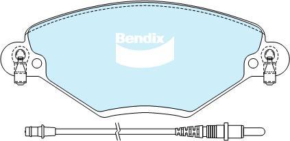 Bendix-AU DB2016 HD - Bremžu uzliku kompl., Disku bremzes autodraugiem.lv
