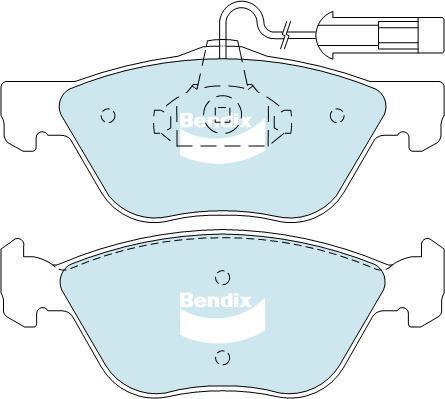 Bendix-AU DB2036 EURO+ - Bremžu uzliku kompl., Disku bremzes autodraugiem.lv