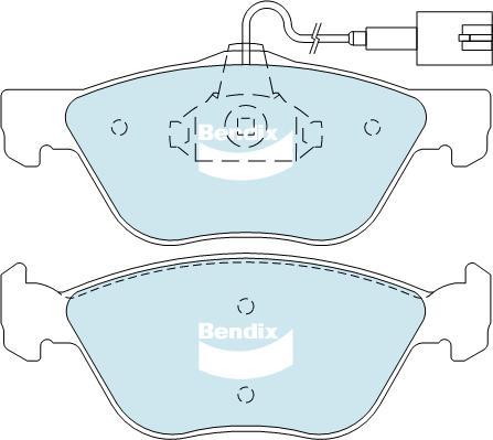 Bendix-AU DB2037 EURO+ - Bremžu uzliku kompl., Disku bremzes autodraugiem.lv