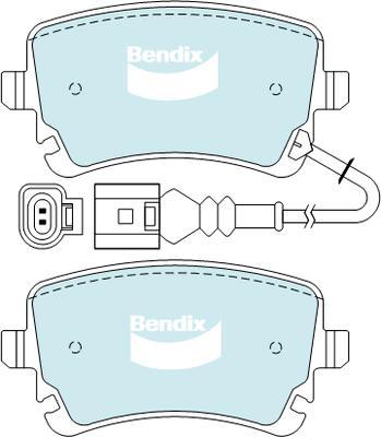 Bendix-AU DB2192 EURO+ - Bremžu uzliku kompl., Disku bremzes autodraugiem.lv