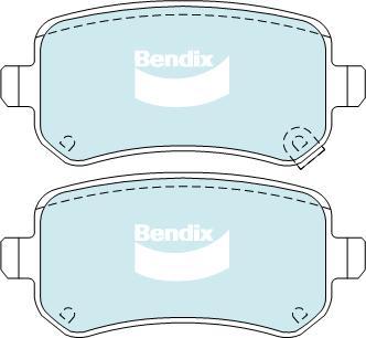 Bendix-AU DB2152 -4WD - Bremžu uzliku kompl., Disku bremzes autodraugiem.lv