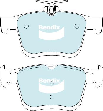 Bendix-AU DB2384 EURO+ - Bremžu uzliku kompl., Disku bremzes autodraugiem.lv