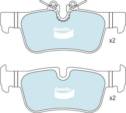 Bendix-AU DB2385 EURO+ - Bremžu uzliku kompl., Disku bremzes autodraugiem.lv