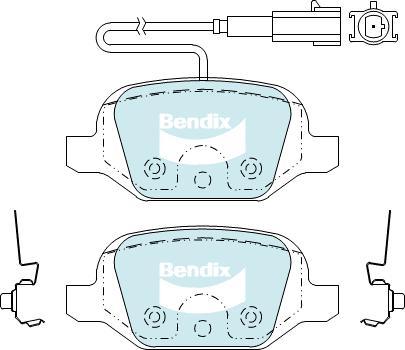 Bendix-AU DB2381 EURO+ - Bremžu uzliku kompl., Disku bremzes autodraugiem.lv