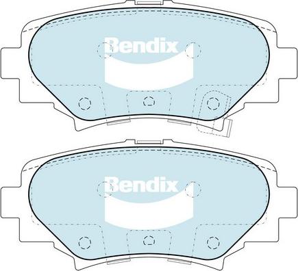 Bendix-AU DB2331-GCT - Bremžu uzliku kompl., Disku bremzes autodraugiem.lv