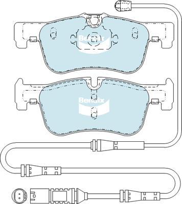 Bendix-AU DB2332 EURO+ - Bremžu uzliku kompl., Disku bremzes autodraugiem.lv