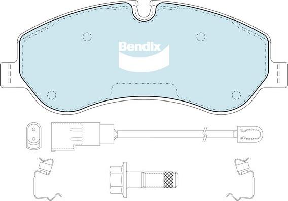 Bendix-AU DB2328 HD - Bremžu uzliku kompl., Disku bremzes autodraugiem.lv