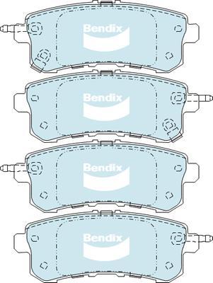 Bendix-AU DB2244 -4WD - Bremžu uzliku kompl., Disku bremzes autodraugiem.lv