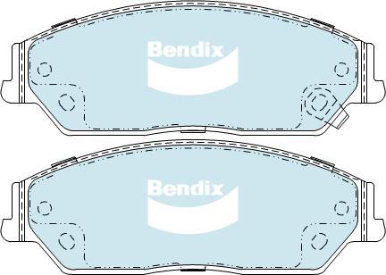 Bendix-AU DB2243 HD - Bremžu uzliku kompl., Disku bremzes autodraugiem.lv