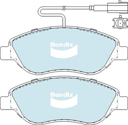 Bendix-AU DB2247 EURO+ - Bremžu uzliku kompl., Disku bremzes autodraugiem.lv