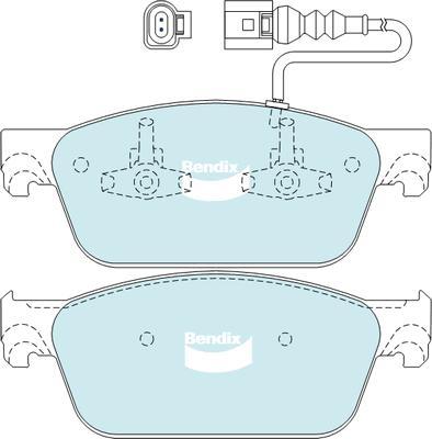 Bendix-AU DB2200 HD - Bremžu uzliku kompl., Disku bremzes autodraugiem.lv