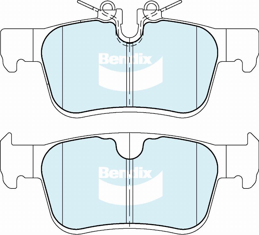 Bendix-AU DB2718 Euro+ - Bremžu uzliku kompl., Disku bremzes autodraugiem.lv