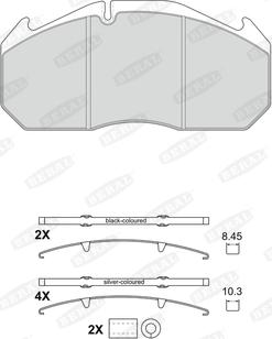 ZF Parts 0501208805 - Bremžu uzliku kompl., Disku bremzes autodraugiem.lv