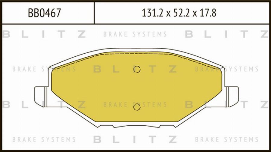 Blitz BB0467 - Bremžu uzliku kompl., Disku bremzes autodraugiem.lv