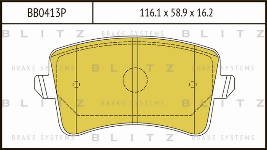 Blitz BB0413P - Bremžu uzliku kompl., Disku bremzes autodraugiem.lv