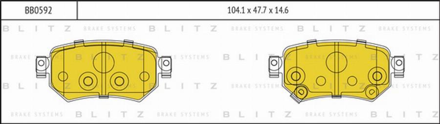 Blitz BB0592 - Bremžu uzliku kompl., Disku bremzes autodraugiem.lv