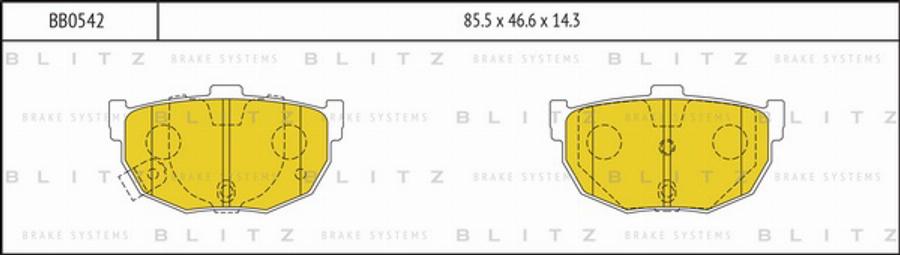 Blitz BB0542 - Bremžu uzliku kompl., Disku bremzes autodraugiem.lv