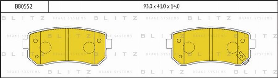 Blitz BB0552 - Bremžu uzliku kompl., Disku bremzes autodraugiem.lv