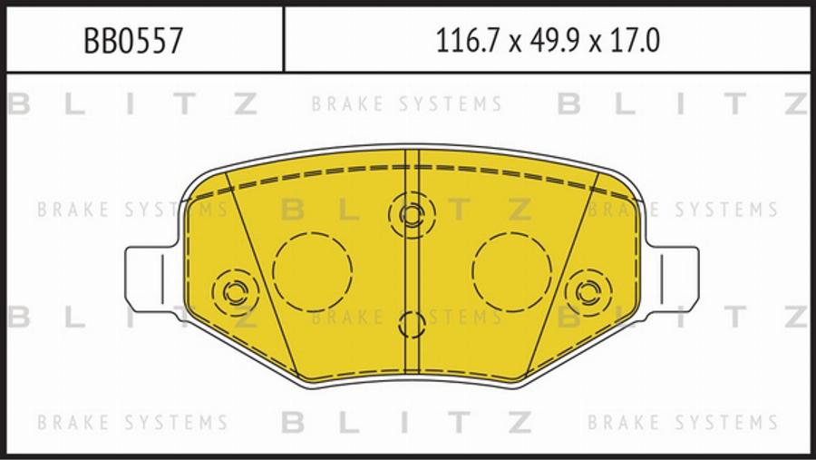 Blitz BB0557 - Bremžu uzliku kompl., Disku bremzes autodraugiem.lv
