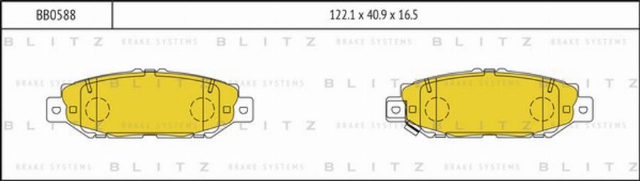 Blitz BB0588 - Bremžu uzliku kompl., Disku bremzes autodraugiem.lv