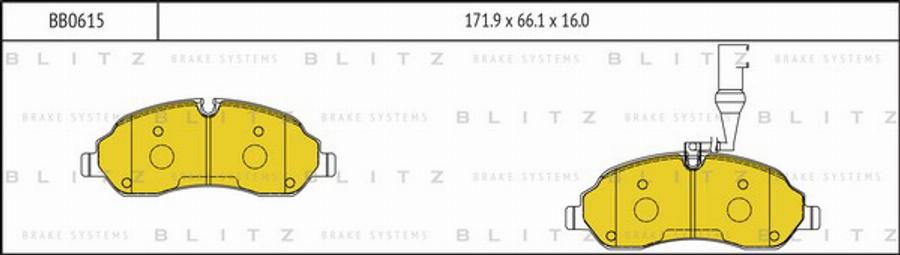 Blitz BB0615 - Bremžu uzliku kompl., Disku bremzes autodraugiem.lv