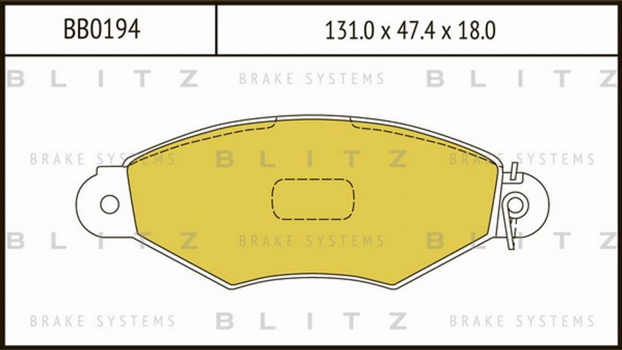 Blitz BB0194 - Bremžu uzliku kompl., Disku bremzes autodraugiem.lv