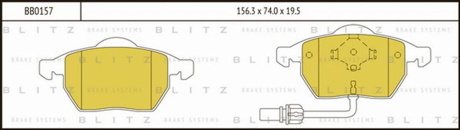 Blitz BB0157 - Bremžu uzliku kompl., Disku bremzes autodraugiem.lv