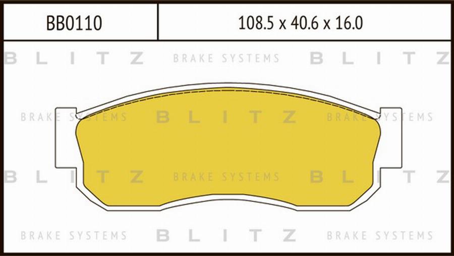 Blitz BB0110 - Bremžu uzliku kompl., Disku bremzes autodraugiem.lv