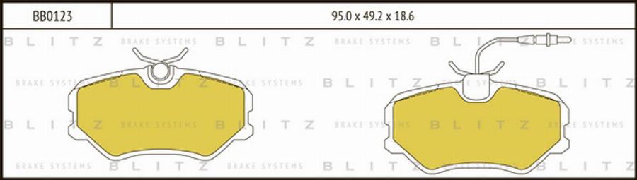 Blitz BB0123 - Bremžu uzliku kompl., Disku bremzes autodraugiem.lv