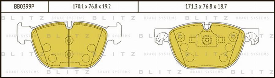 Blitz BB0399P - Bremžu uzliku kompl., Disku bremzes autodraugiem.lv