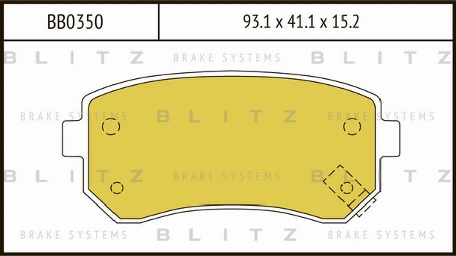 Blitz BB0350 - Bremžu uzliku kompl., Disku bremzes autodraugiem.lv