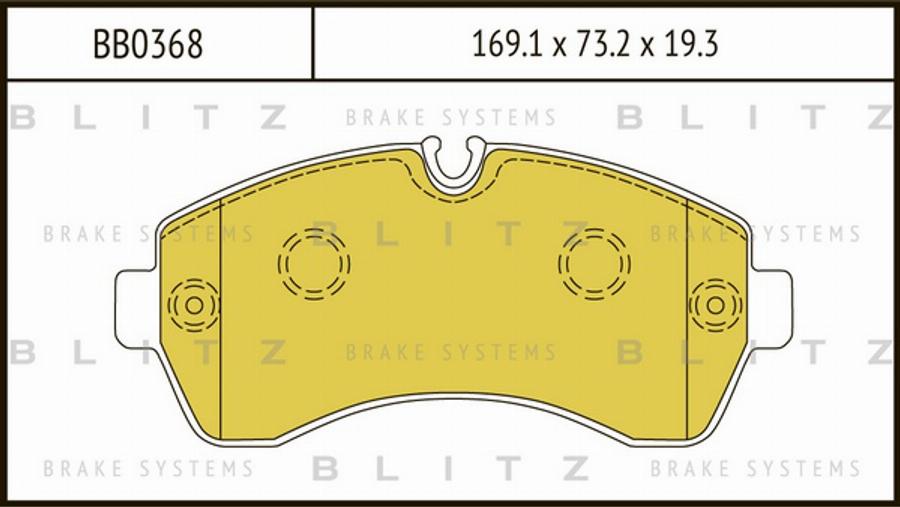 Blitz BB0368 - Bremžu uzliku kompl., Disku bremzes autodraugiem.lv