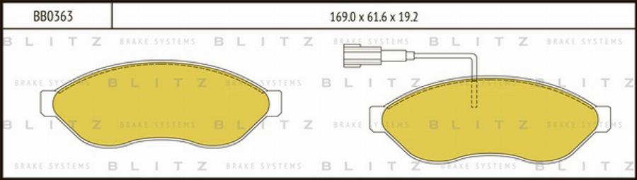 Blitz BB0363 - Bremžu uzliku kompl., Disku bremzes autodraugiem.lv