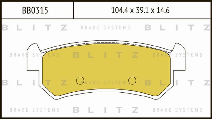 Blitz BB0315 - Bremžu uzliku kompl., Disku bremzes autodraugiem.lv