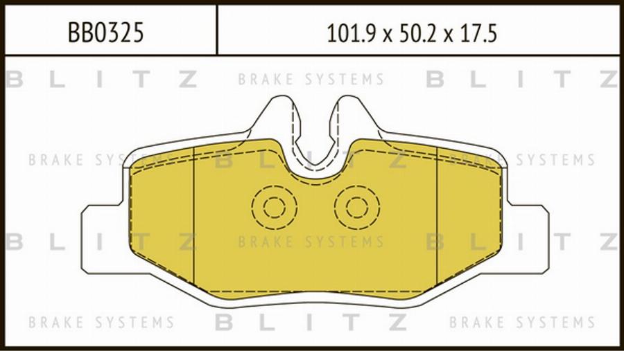 Blitz BB0325 - Bremžu uzliku kompl., Disku bremzes autodraugiem.lv