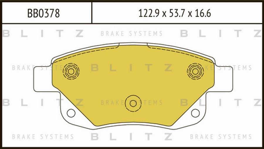 Blitz BB0378 - Bremžu uzliku kompl., Disku bremzes autodraugiem.lv