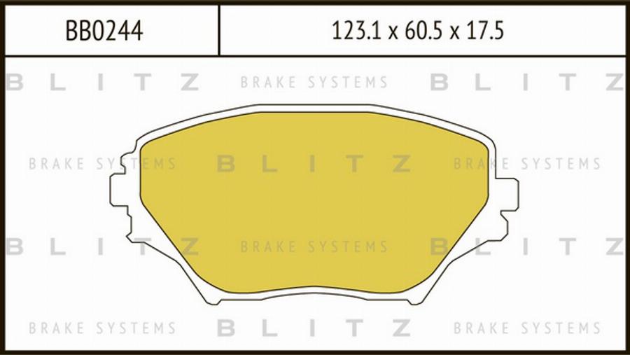 Blitz BB0244 - Bremžu uzliku kompl., Disku bremzes autodraugiem.lv