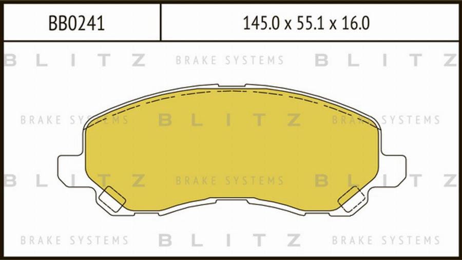 Blitz BB0241 - Bremžu uzliku kompl., Disku bremzes autodraugiem.lv