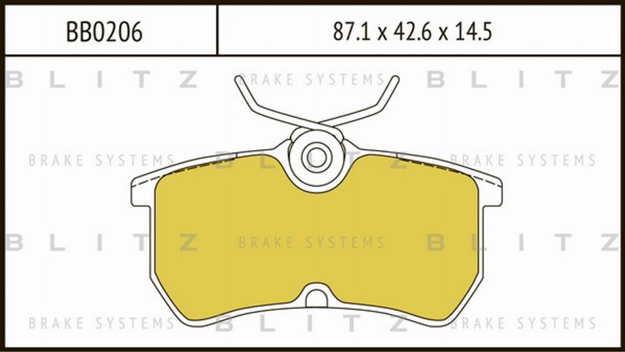 Blitz BB0206 - Bremžu uzliku kompl., Disku bremzes autodraugiem.lv