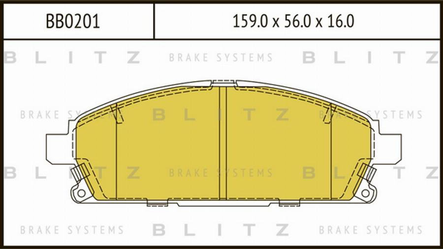 Blitz BB0201 - Bremžu uzliku kompl., Disku bremzes autodraugiem.lv