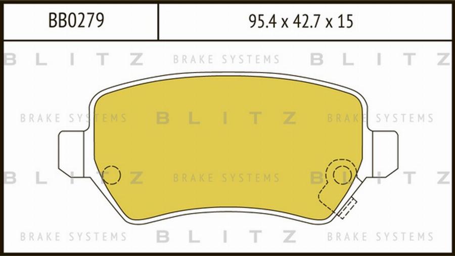 Blitz BB0279 - Bremžu uzliku kompl., Disku bremzes autodraugiem.lv