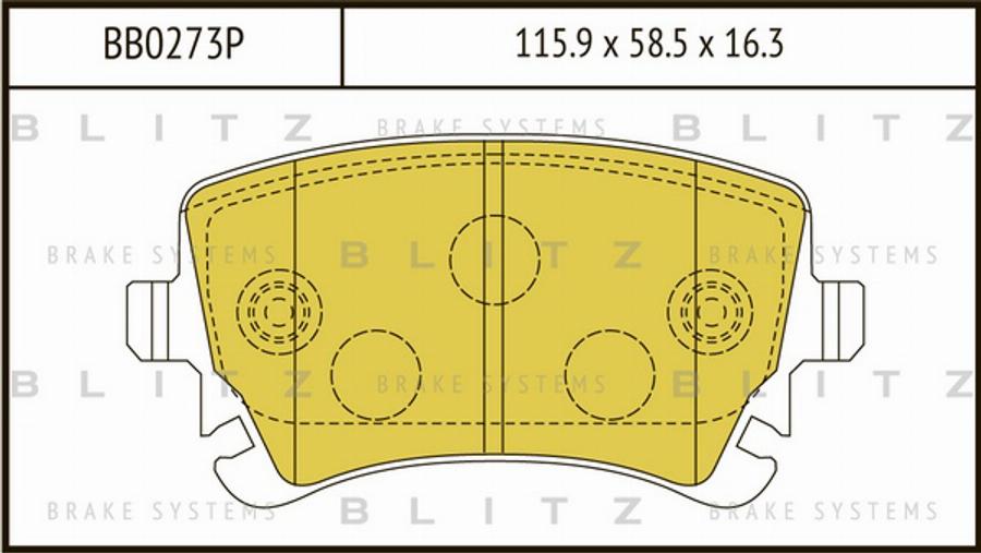 Blitz BB0273P - Bremžu uzliku kompl., Disku bremzes autodraugiem.lv