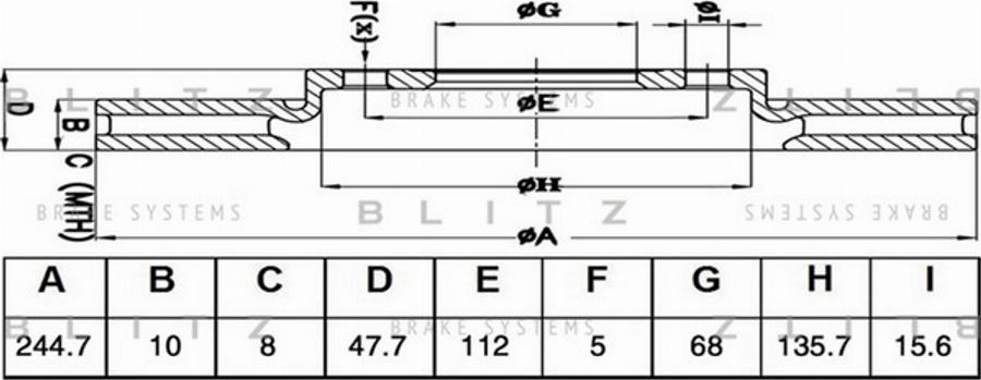 Blitz BS0490 - Bremžu diski autodraugiem.lv