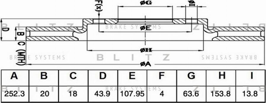 Blitz BS0483 - Bremžu diski autodraugiem.lv